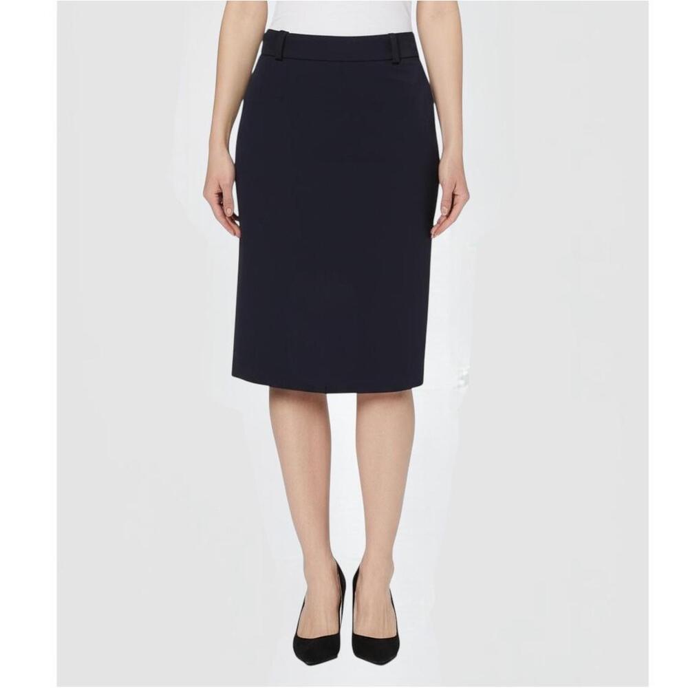 George Women's Black Pencil‎ Slit Suit Skirt Business Professional Size 12